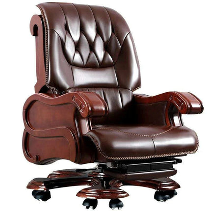 Premium Ergonomic Leather Executive and Gaming Chair with 9-Point Massage Function