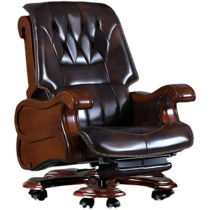 Premium Ergonomic Leather Executive and Gaming Chair with 9-Point Massage Function