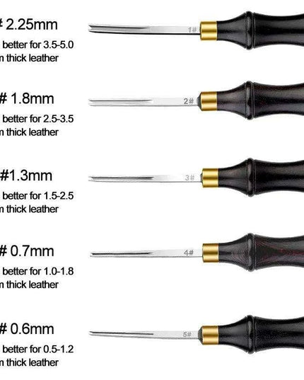 Precision Edge Beveling Tool Set for Leather Craft - Ergonomic Design for Flawless Finishing