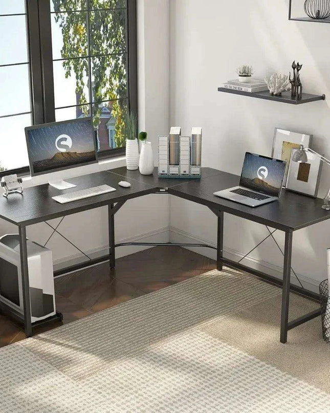 Corner-Savvy L-Shaped Gaming Desk with Additional CPU Stand - All-in-One Workstation Solution