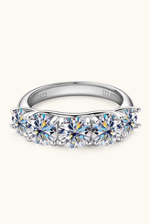 Elegant Lab Diamond Platinum-Plated Eternity Ring Set