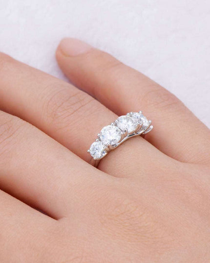Timeless Brilliance: Lab-Created Diamond Sterling Silver Eternity Ring Collection