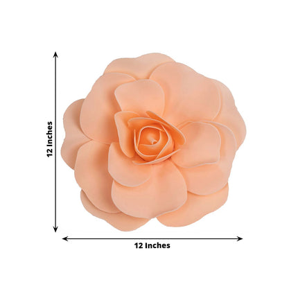 AliKopy 4 Pack 12" Blush Real Touch Foam Roses - Perfect for DIY Craft
