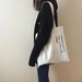 Eco-Chic Oversized Canvas Tote with Personalized Pattern