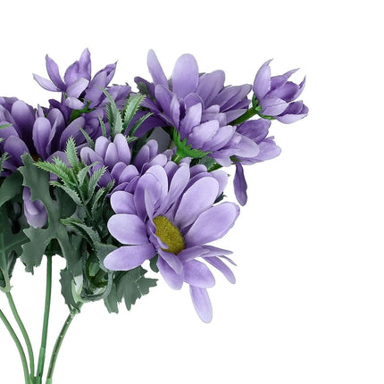 AliKopy 4-Pack 11" Lavender Lilac Artificial Silk Flower Bouquets
