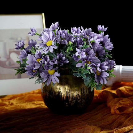 AliKopy 4-Pack 11" Lavender Lilac Artificial Silk Flower Bouquets