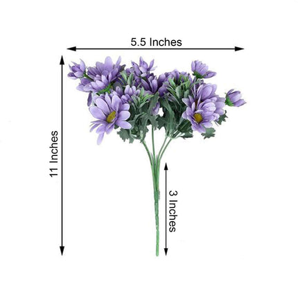 AliKopy 4-Pack 11" Lavender Lilac Artificial Silk Flower Bouquets