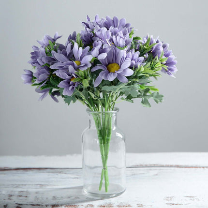 AliKopy 4-Pack 11" Lavender Lilac Artificial Silk Flower Bouquets