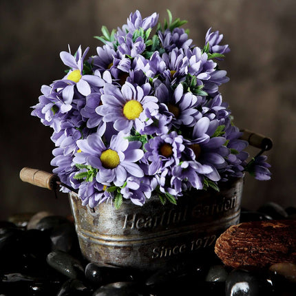 AliKopy 4-Pack 11" Lavender Lilac Artificial Silk Flower Bouquets