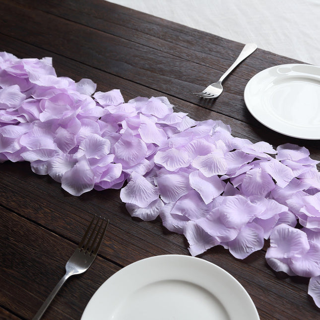 AliKopy 500-Pack Lavender Silk Rose Petals - Round Design Confetti