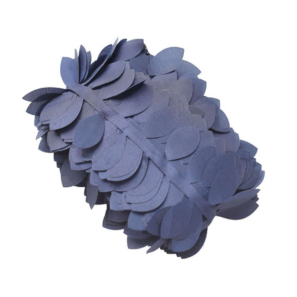 AliKopy Navy Blue Taffeta Ribbon Sash, 50ft, 4" Leaf Petal Design