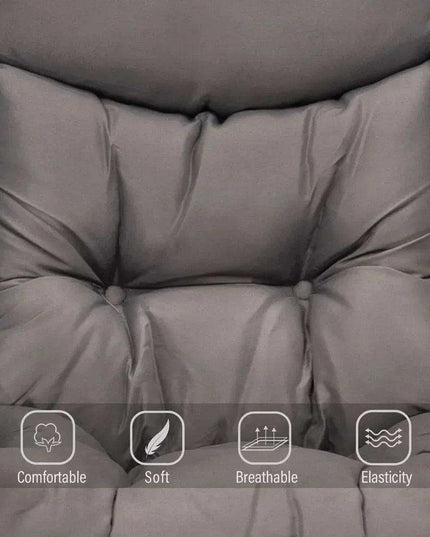 Cozy Grey Lounge Chair Set with Ottoman and Storage Pocket for Ultimate Relaxation