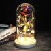 Radiant LED Rose in Glass Dome - Elegant Illumination and Everlasting Elegance