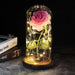 Enchanting LED Rose in Glass Cloche - Radiant Beauty and Timeless Charm