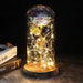 Enchanting LED Rose in Glass Cloche - Radiant Beauty and Timeless Charm