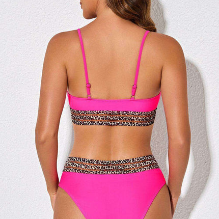 Leopard Luxe Two-Piece Swim Set: Stand Out in Style by the Shore
