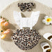 Leopard Print Baby Romper with Flutter Sleeves and Square Neck Detail - Stylish Choice