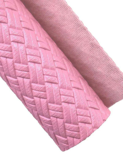 Glittering Pink Faux Leather Crafting Set for DIY Earrings and Hair Accessories