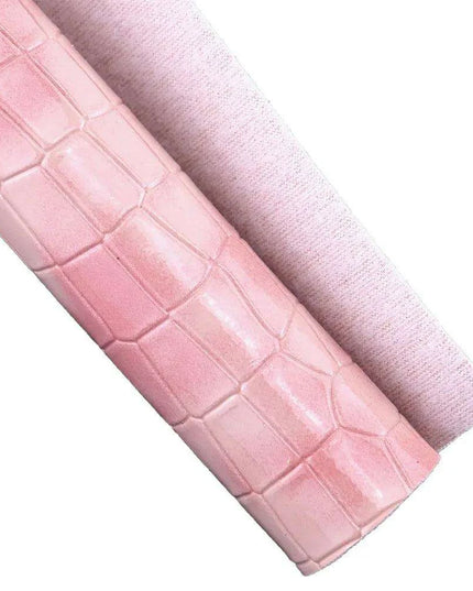 Glittering Pink Faux Leather Crafting Set for DIY Earrings and Hair Accessories