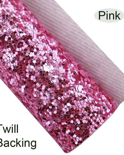 Glittering Pink Faux Leather Crafting Set for DIY Earrings and Hair Accessories