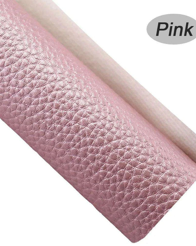 Glittering Pink Faux Leather Crafting Set for DIY Earrings and Hair Accessories