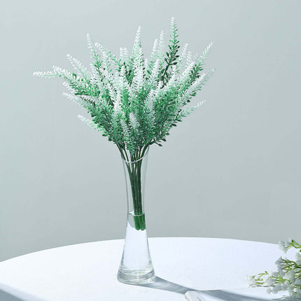 AliKopy 14" Artificial Lavender Flower Stems - Set of 4, Realistic Gre