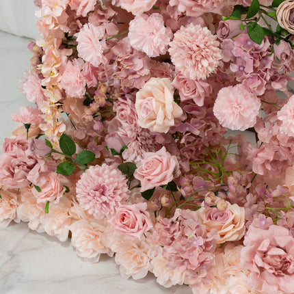 AliKopy Dusty Rose Floral Backdrop for 6.5ft Wedding Arch - Foam-Backe