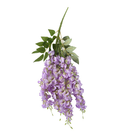 AliKopy 6 Pack Purple Silk Wisteria Vines - 21" Long, Lifelike Design