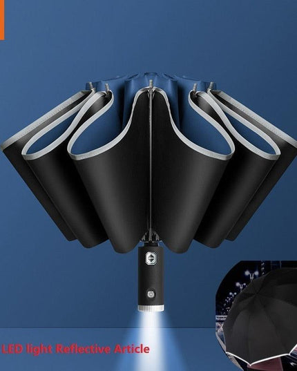 Smart LED Reverse Umbrella - Premium Executive