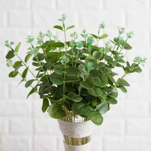 AliKopy 19" Light Green Artificial Eucalyptus Bouquet - Realistic & Lu