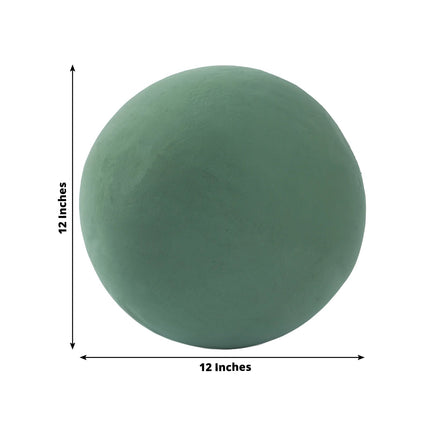 AliKopy 12" Green Floral Foam Ball - Smooth Surface for Easy Crafting