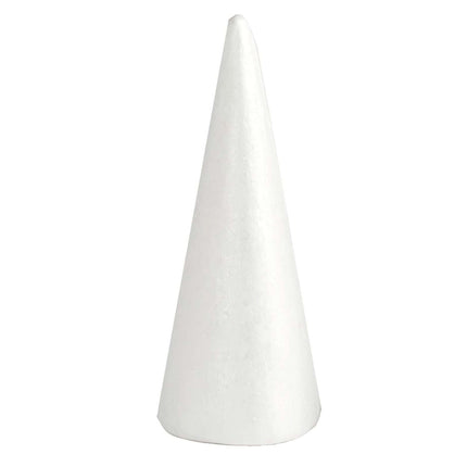 AliKopy 24 Pack 6" White Styrofoam Cones for DIY Crafts - Versatile &