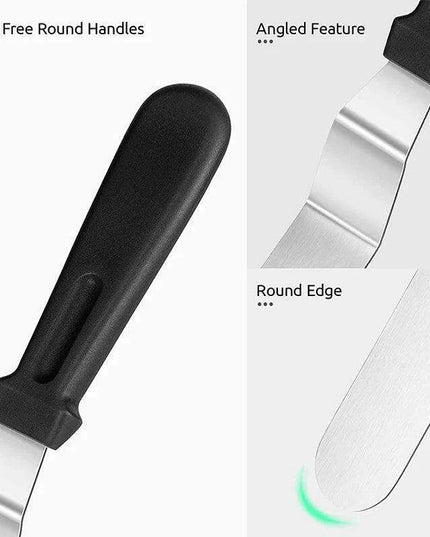 Professional Culinary Stainless Steel Spatula Set for Baking Perfection