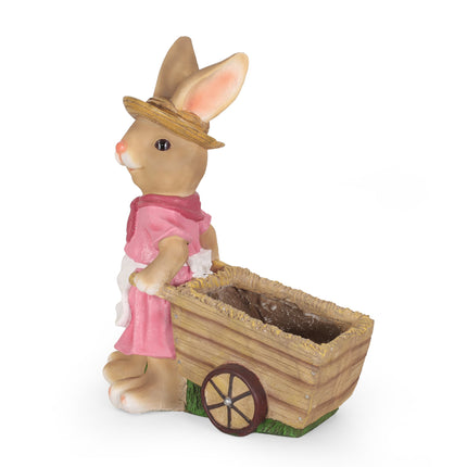 Room & Decor Mgo Rabbit Planter - Pink, Durable Magnesium Oxide