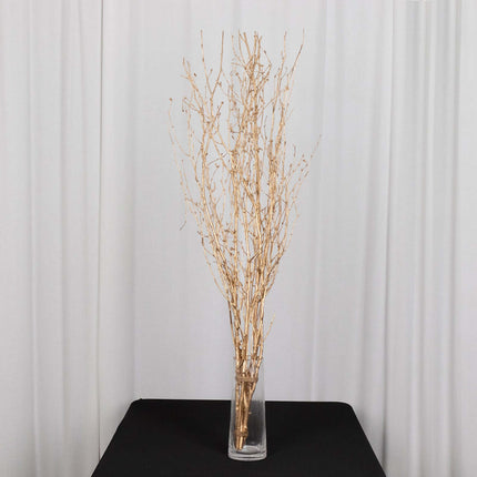 AliKopy 6-Pack 46" Metallic Gold Birch Branches - Decorative Twigs for