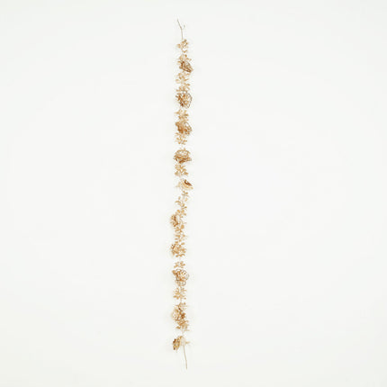 AliKopy 6.5ft Metallic Gold Flower Garland - Magnolia & Jasmine Decor