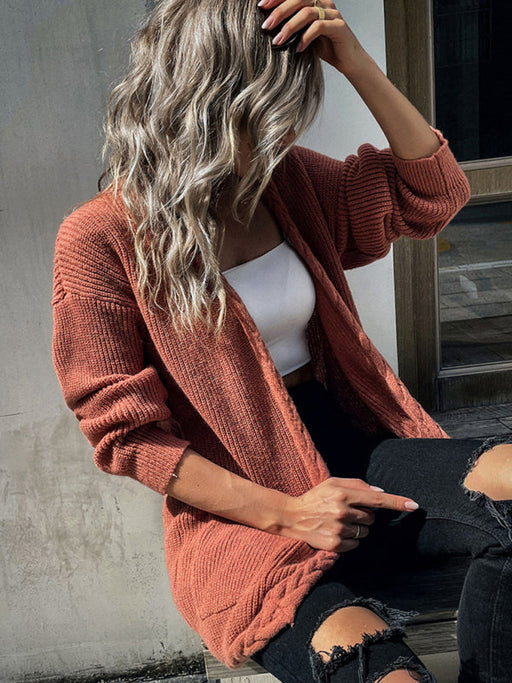 Cozy Twist Front Knit Cardigan with a Fashionable Design