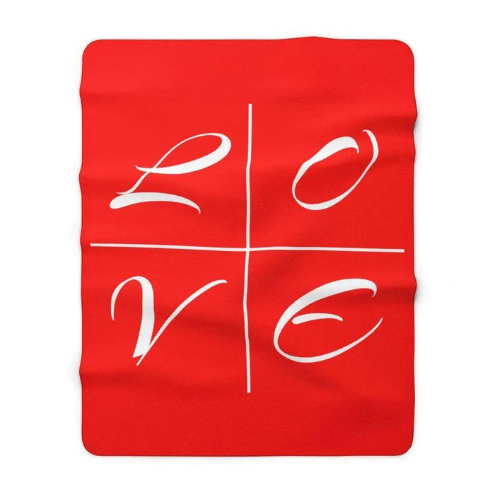 Cuddle in Comfort with the Love Sherpa Fleece Throw Blanket