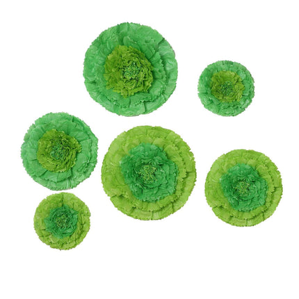 AliKopy Set of 6 Mint Green 3D Paper Flowers Wall Decor - 12"-20