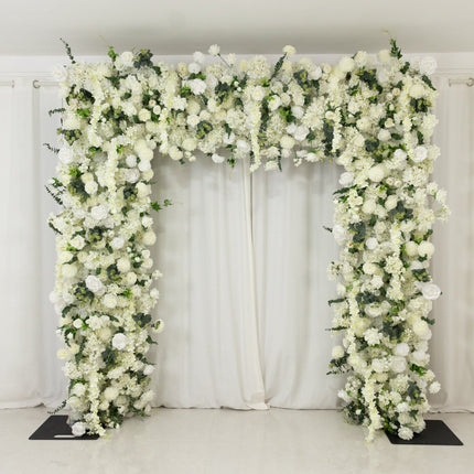 AliKopy 8ftx8ft Roll Up Flower Backdrop - Silk Roses & Hydrangeas
