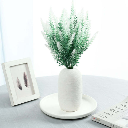 AliKopy 14" Artificial Lavender Flower Stems - Set of 4, Realistic Gre