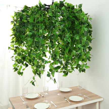 AliKopy 46" Green Eucalyptus Leaf Vines - Interchangeable Hanging Cano