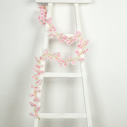 AliKopy 5 Pack Blush Cherry Blossom Garland - 6ft Silk Hanging Vines