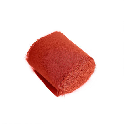 AliKopy 2 Pack Terracotta Silk-Like Chiffon Ribbon Roll, 6 Yards Each