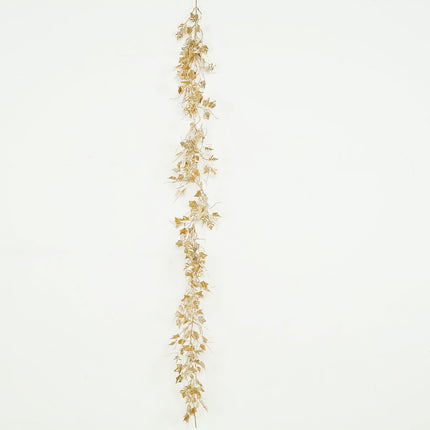 AliKopy 6.5ft Metallic Gold Artificial Ivy Garland - Versatile Decor V
