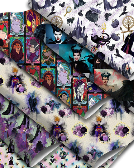 Villains' Elegance: Exquisite Faux Leather Crafting Sheets