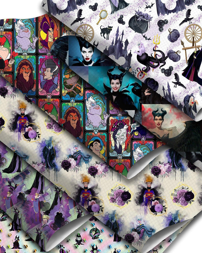 Villains' Elegance: Exquisite Faux Leather Crafting Sheets