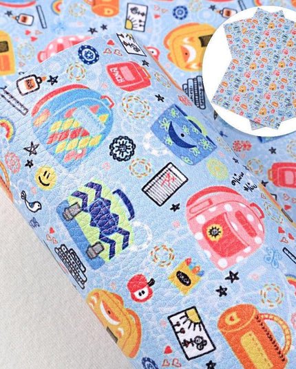 Chic Lychee Faux Leather Crafting Kit for Trendy DIY Back-to-School Projects