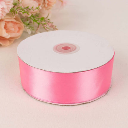 AliKopy 50 Yards 1.5" Pink Satin Ribbon - Single Face, Durable & Elega