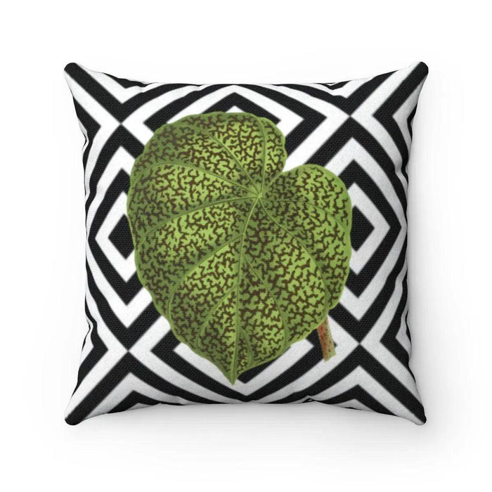 Luxury Leaves Abstract Decorative Cushion Cover with Dual Print Options